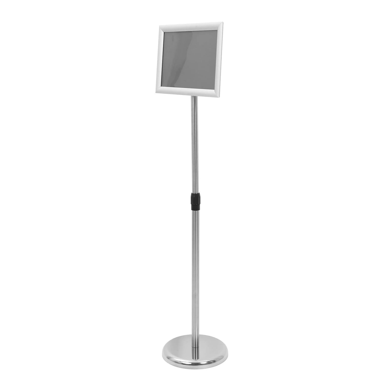 Expositor de carteles A4 acero inoxidable, soporte for letreros suelo for publicidad en tiendas, caballete, fácil desmontar Soportes para información(Silver)