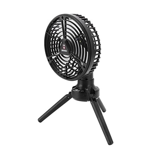 Ventilador trípode recargable de 10400mAh con linterna LED regulable 2