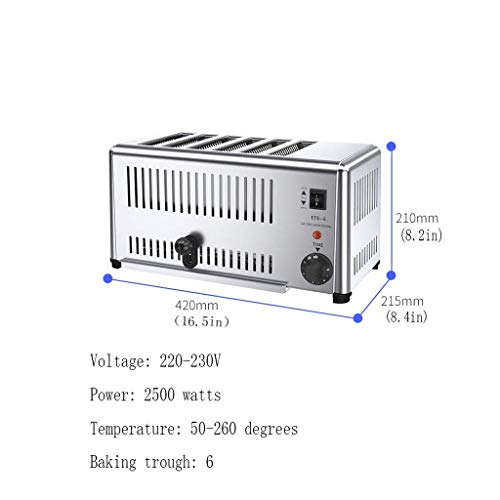 XBR Health Slice Toaster, Brotbackmaschine Toaster Frühstücksmaschine Hotel Kommerzieller Toaster 6-Scheiben gegrillter… – Bild 3