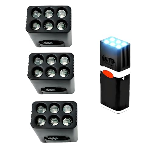 Image of IN SELECT High Lumens Mini LED Flashlight - Compact 9Volt Pocket Torch with Multi Modes Handheld Flashlight for Camping, Hiking, and Emergency Use (3 Pack,Battery Not Included)