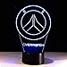 Produktbild Deko Lampe Kreative 3D Overwatch Tischlampe Bunte LED Nachtlicht USB Schlaf Beleuchtung Kinder Geschenke Schlafzimmer Nacht Dekor Lava Leuchte