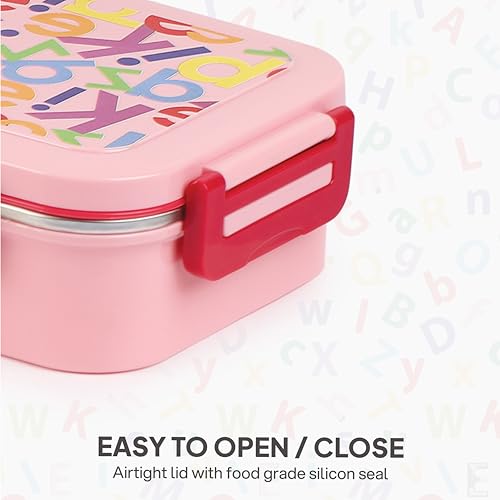 Image of CELLO Kidzbee Series Mini Meal Set for Kids |1 Lunch with Banana and Attractive Jacket | Insulated Meal Carrier | Lunch Box Set for Kids | Pink