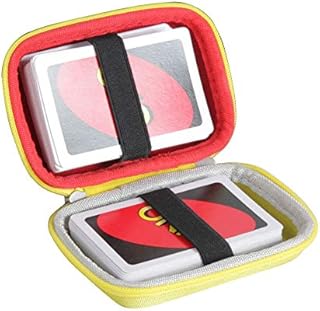 Hermitshell Hard Travel Case for UNO Card Game - Not Including Cards (Yellow + Red)