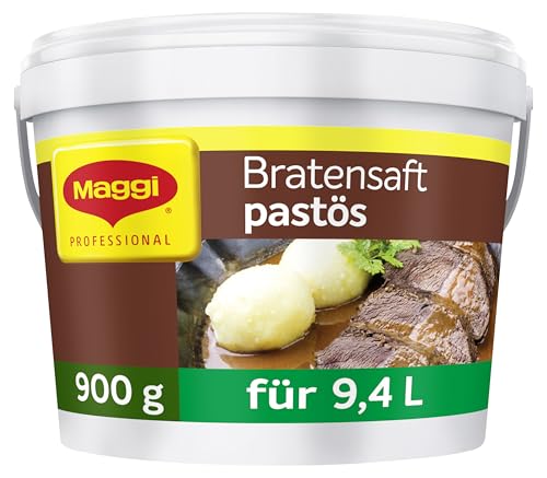 MAGGI Professional Bratensaft pastös, keine kennzeichnungspflichtige Allergene, Ergiebigkeit 9,4 L, 1er Pack (1 x 900g GastroBox)