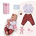 CALiugsi Real Life Like Reborn Baby 18 Inch Realistic Newborn Doll Girl, Lifelike Baby Doll with Soft Weighted Body Reborn Muñecas para Niñas Gift Set with Birth Certificate for Kids Age 3+