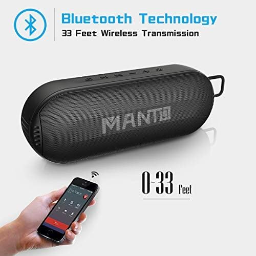 Bluetooth connection range of 33 feet for MANTO speaker