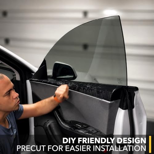 Image of TWRAPS Front Doors Window Tint for Tesla Model Y Juniper 2026, Dark Smoke | Nano Ceramic IR Film Blocks 99% Harmful UV Light, Rejects 50% Heat, Precut Kit Accessory