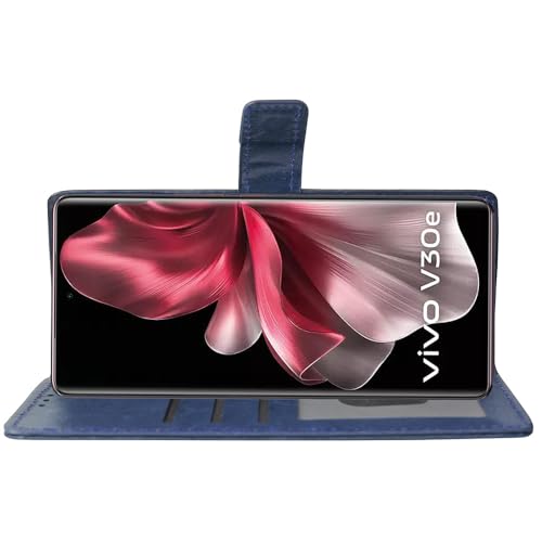 Image of Amazon Brand- Solimo Flip for Vivo V30e 5G (Leather Blue)