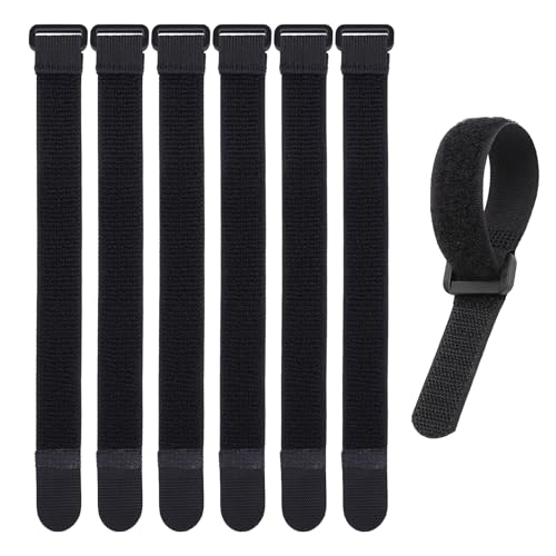 Aquafix 荷締めベルト 6本セット 結束バンド マジックテープ スーツケースベルト 伸縮ベルト 伸縮 調整でき 強力 荷崩れ防止 DIY用 収納用 配線整理 繰り返し利用可能(2.5*50cm)