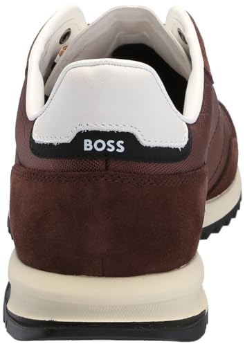 Image of BOSS Men's Zayn Low Profile Suede Leather Two Tone Sneaker