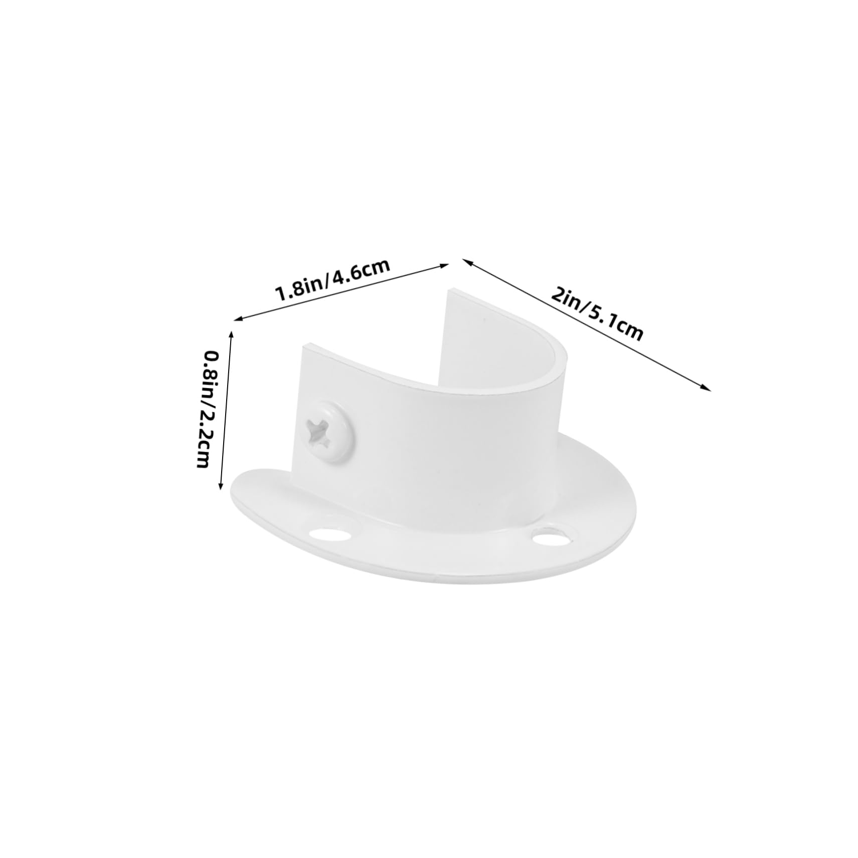 Cabilock 4pcs Closet Pole Socket Bracket for Rods Wall Mounted Curtain Rod Support and Resistant Design for Efficient Space Utilization