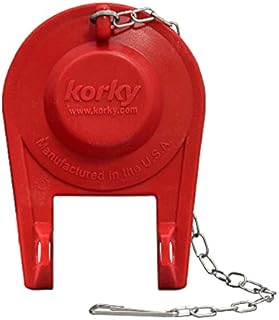 Korky 100BP Ultra High Performance Flapper Fits Most Toilets - Long Lasting Rubber - Easy to Install - Made in USA, Small, Red