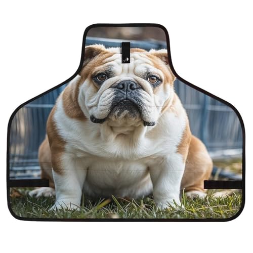 Delantal para taller con diseño de bulldogs ingleses