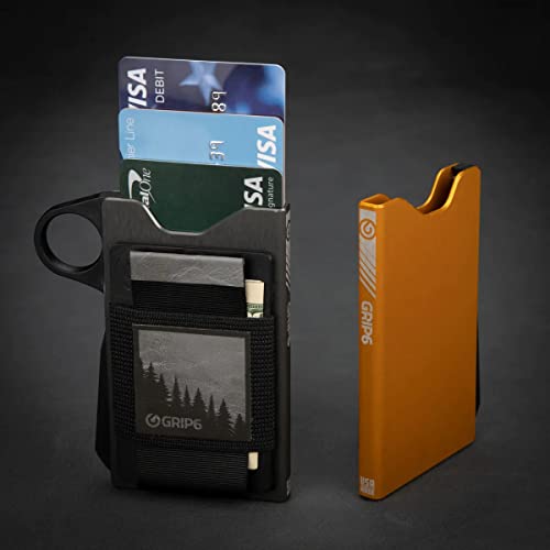 GRIP6 Wallet for Men and Women: Sleek, Durable, Slim Minimalistic Wallet with RFID-Blocking Technology, Made in the USA, Aluminum Body2