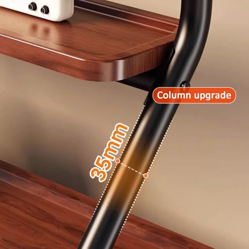 Soporte móvil para TV con altura ajustable y ruedas blanco miniatura 6