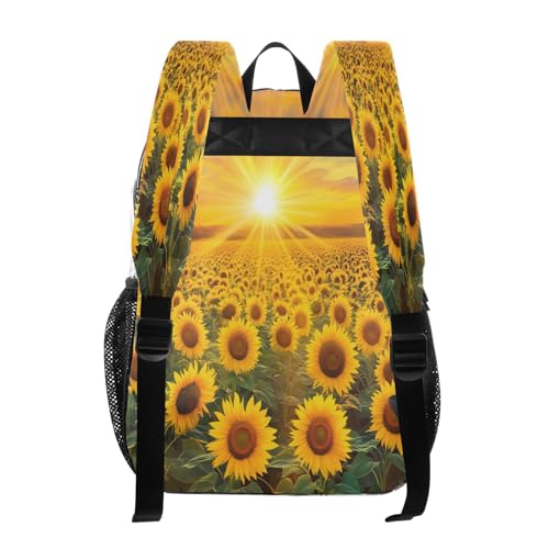 Sunflower Field Clear Backpack Heavy Duty See Through Transparent PVC BookBag for Kids Boy Girl School Work3