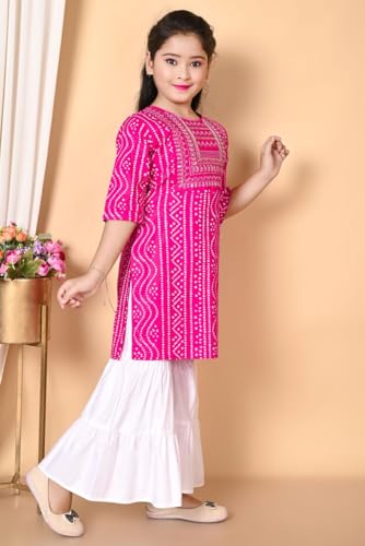 Image of Indian Traditional Dress for Baby Girl Kids Kurti and Sharara