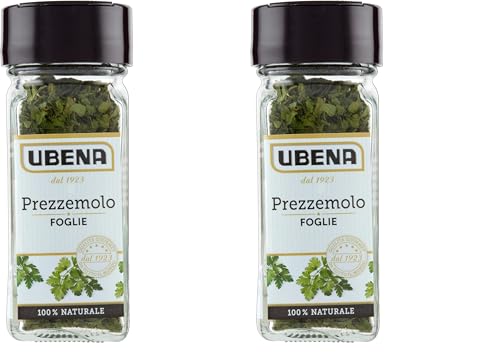 UBENA, Prezzemolo in Foglie, Ideale per insaporire Insalate, Piatti Freddi e Delicate Salse, Formato in Vasetto da 7 gr (Confezione da 2)
