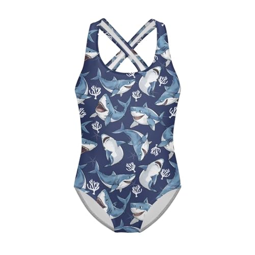 Image of JEOCODY Swimsuit for Girls One Piece Bathing Suit for Teens Crossback Hawaiian Beach Swimwear