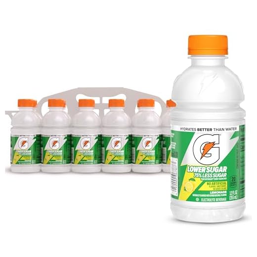 Gatorade Lower Sugar Sports Drink, Lemonade, 12 fl oz Bottles, (12 Pack)
