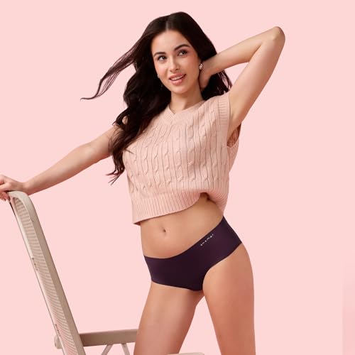 Image of Enamor Innovations Invisi, All Day Comfort, Mid Waist Hipster Panty for Women - No Visible Panty Lines, Sweat Wicking, Free Cut, Full Coverage - PH40