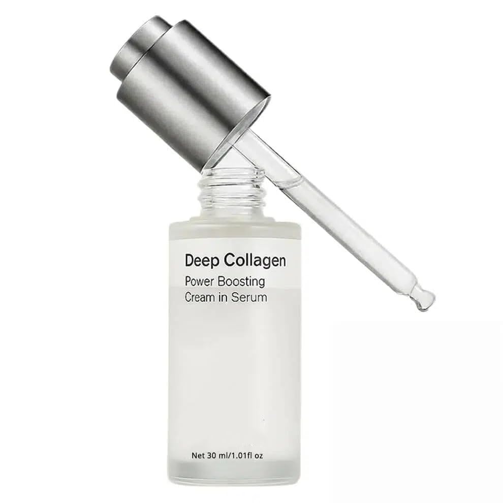 Maison Deep Collagen Serum Cosmetics Kollagen Serum Feuchtigkeit & Straffende Hautpflege Anti-Aging Gesichtsserum zur Milderung Feiner Linien & Falten Steigert Elastizitä 30 ml(1)