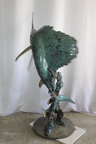 Estatua Grande de Pez Vela de Bronce para Exterior 55"x43"x78" miniatura 5