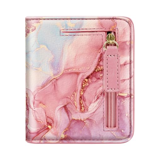Image of Small Womens Wallet Thin Credit Card Holder Pocket Mini Purse | Compact Women Slim RFID Blocking Wallets Bifold Ladies Pocket Card Holders for Travel & Daily Use, Rainbow