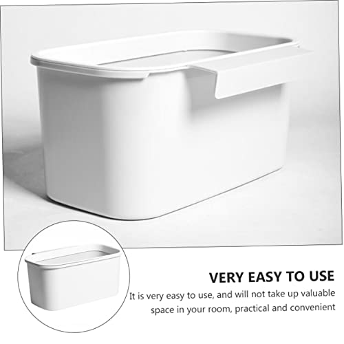 Caneca de basura colgante rectangular blanca DECHOUS 2 piezas miniatura 6