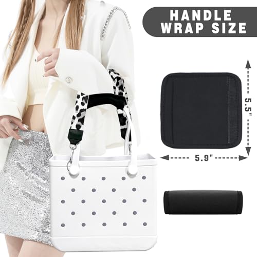 Image of Strap Wrap for Bogg Bag, Accessory for Bagg Bag, With Adjustable Shoulder Leopard Print Crossbody Strap