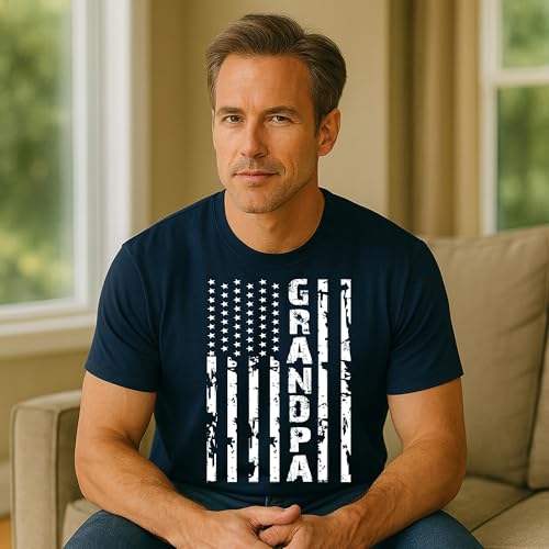 Kropsis Grandpa Vintage American Flag Men's T-Shirt