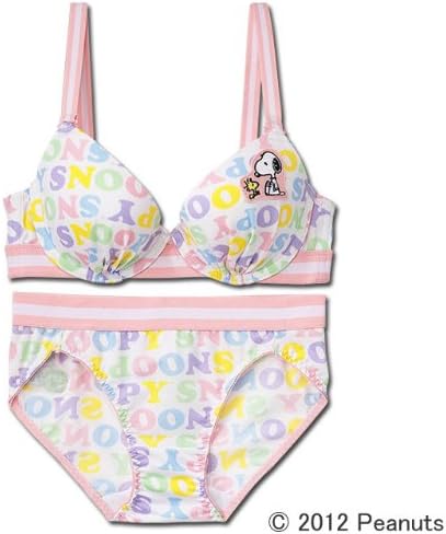 Amazon Co Jp エメフィール Aimerfeel J スヌーピーロゴ ブラ ショーツ D75 ホワイト ファッション