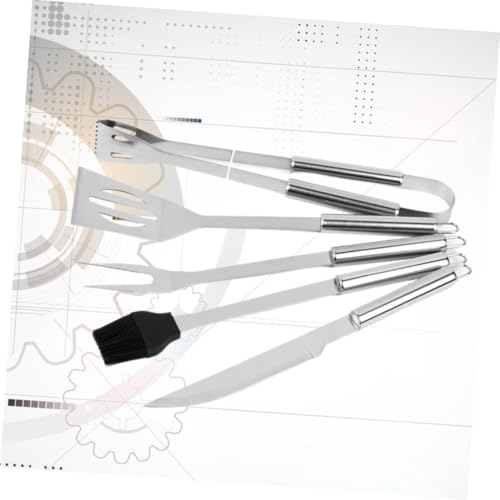 Set de 5 herramientas para parrilla de acero inoxidable miniatura 5