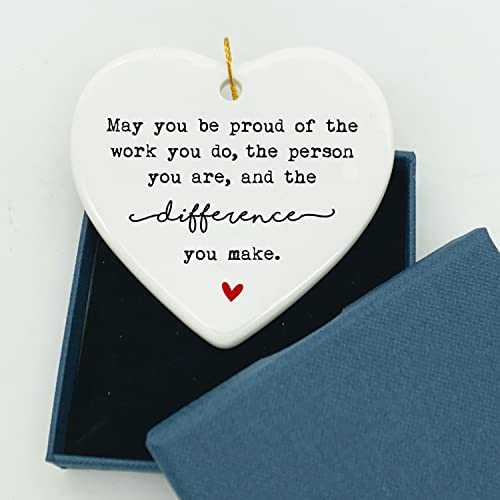 May You Be Proud Of The Work You Do, Thank You Gift, Ceramic Heart Keepsake, Retirement Gift, Ceramic Heart, Happy Retirement, Gift For Colleague, Gift For Team And Employees #TOP1