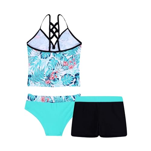 iiniim Big Girls Two Piece Halter Tankini Swimsuit Tank Top with Boyshort Sets Summer Beach Bathing Suit2