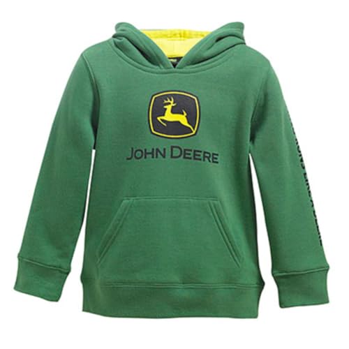 John Deere Green Boys Trademark Logo Fleece Green Hoodie Sizes 8, 10/12, 14/16