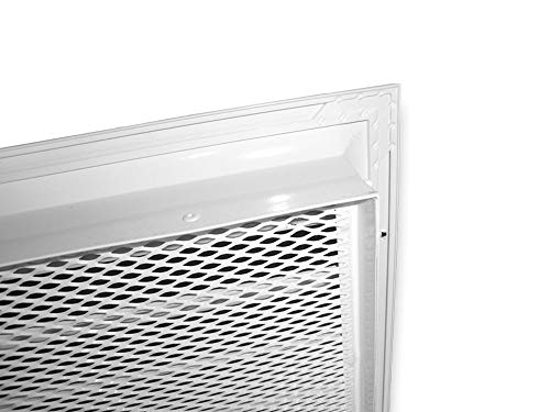 K-TECH-PRO Lüftungsgitter 350x350mm, Grau – Außenwandmontage, ASA-Kunststoff