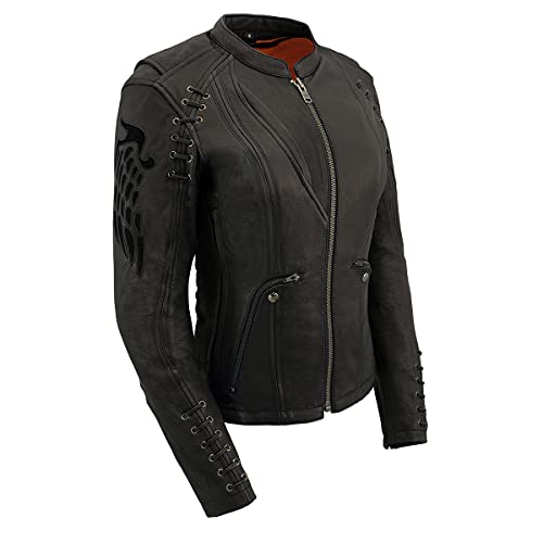 Image of Milwaukee Leather Women's 'Sporty and Elegant' Scooter Style Motorcycle Leather Rider Jacket