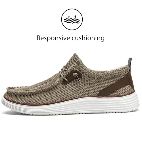 Image of Mens Loafers Walking Slip on Boat Shoes Running Tennis Athletic Sneakers Workout Sports Gym Fashion Classcial Non Slip Sneakers Casual Comfortable Shoes Leisure Vintage Flat