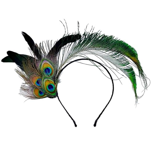 1 Pieza De Diadema De Plumas De Pavo Real, Diadema Retro, Accesorios De Mascaradas, Diadema Elee, Accesorios De Ropa.