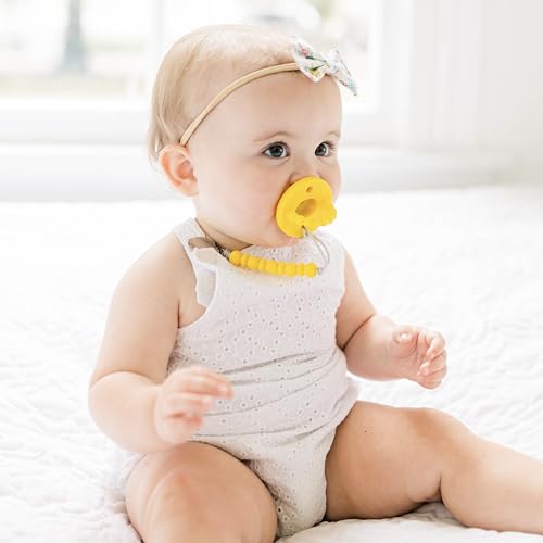 Image of Ryan & Rose Cutie PAT Pacifier Teether 10 Pack Assorted Colors (Whimsy (Girl), Stage 1)