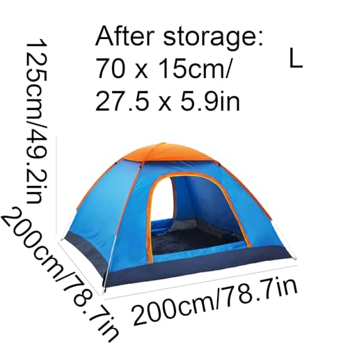 Carpa de camping automática plegable portátil azul miniatura 2