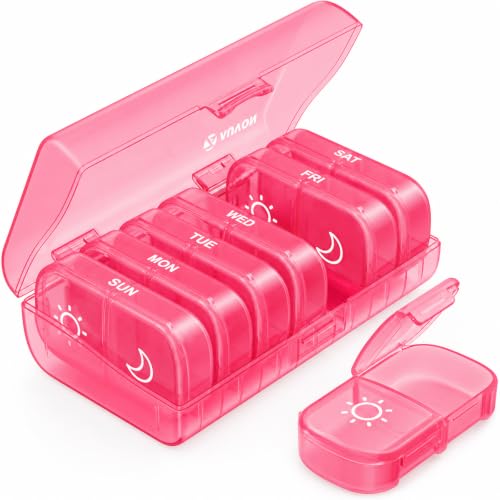 AUVON Weekly Pill Organizer 2 Times a Day