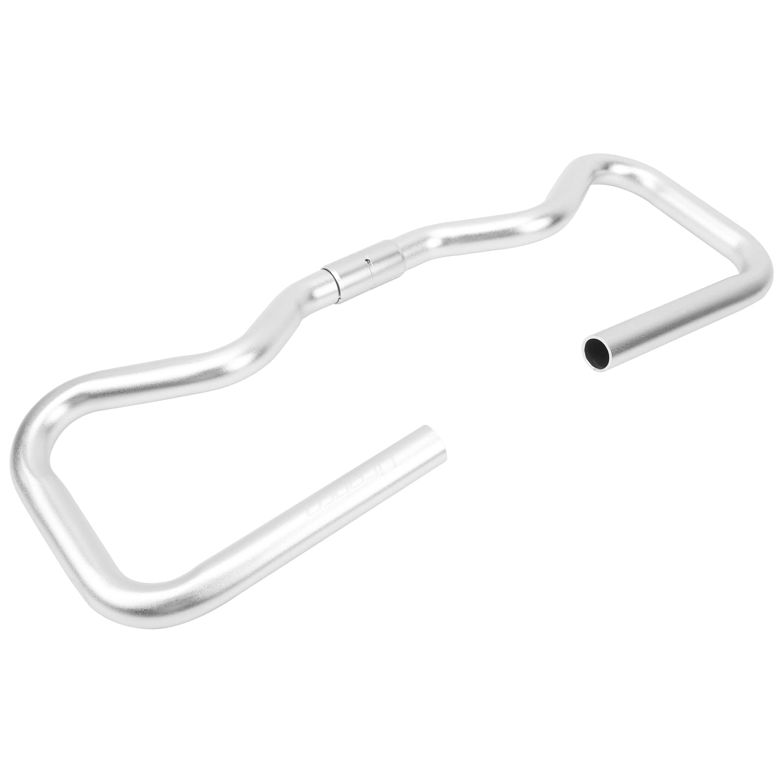 Manubrio per Bicicletta Pieghevole Ultraleggero in Lega di Alluminio, Elegante Manubrio P per Biciclette Pieghevoli, Lunghezza 490 Mm, Scegli tra 2 Colori (Argento)