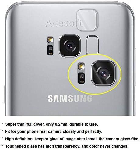Ultra Clear Wear-Resisting Anti-Shatter Back Camera Lens Tempered Glass Screen Protector Guard Shield Saver Armor Cover Compatible with Samsung Galaxy S8+/S8 Plus SM-G955U Phone - Easy to Install