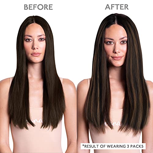 Image of WENNALIFE Tape in Hair Extensions Human Hair, 20pcs 50g 16 inch Natural Black Mixed Chestnut Brown Remy Hair Extensions Straight Human Hair Tape in Extensions Skin Weft Tape Extensions Human Hair