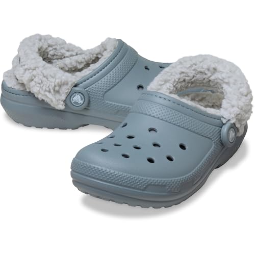 Crocs Sabots classiques doublés en polaire pour adulte, béton, 40 EU homme/femme 42