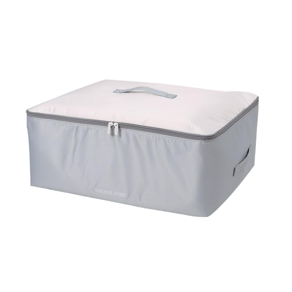 ETRGFTHU Quilt Storage Bag Home Out Of Season Clothes Arrangement Wardrobe Sundries Storage Portable Travel Bag(Grey,63cm*48cm*35cm)
