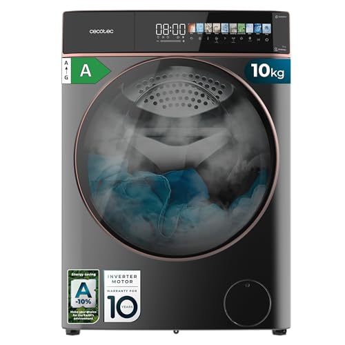 Cecotec Lavadora 10 Kg Carga Frontal Autodosis Bolero DressCode 10900 Autodose Inverter FullColor Steel A 1400RPM, Bajo Consumo, Pantalla FullColor 10,3 Cecotec Lavadora 10 Kg Carga Frontal Autodosis Bolero DressCode 10900 Autodose Inverter FullColor Steel A 1400RPM, Bajo Consumo, Pantalla FullColor 10,3