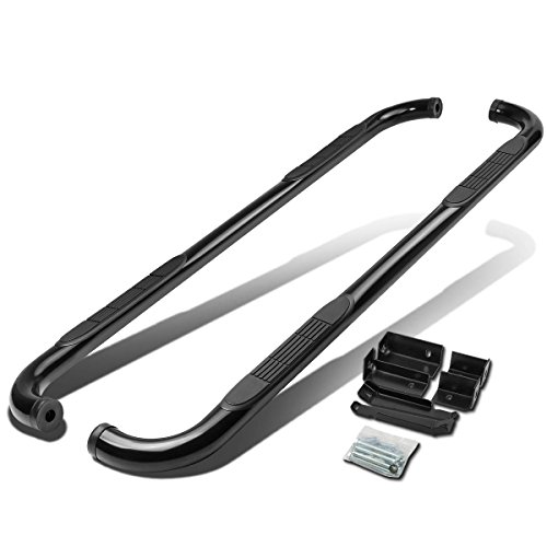 3 Inches Side Step Nerf Bar Running Board Compatible with GMC Yukon XL Chevy Suburban Avalanche 1500 Crew Cab 00-14, Stainless Steel, Black Powdercoated